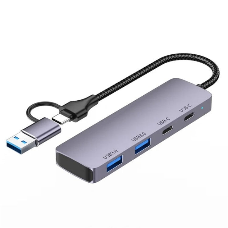 Docking station USB 3.0 e Type-C 4 porte in alluminio
