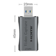 C30 per giochi in streaming live Scheda di acquisizione video HD da USB maschio a HDMI femmina in lega di alluminio, C30