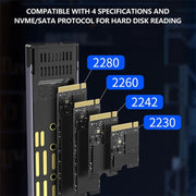 S186 Custodia per disco rigido esterno NVME M.2 in lega di alluminio USB3.1 10 Gbps SATA SSD, S186