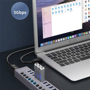 U310 10-in-1 USB 3.0 Extension HUB Stazione di ricarica USB con interruttore individuale, U310