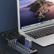 U310 10-in-1 USB 3.0 Extension HUB Stazione di ricarica USB con interruttore individuale, U310