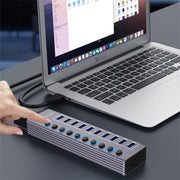 U310 10-in-1 USB 3.0 Extension HUB Stazione di ricarica USB con interruttore individuale, U310