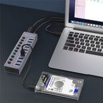 U310 10-in-1 USB 3.0 Extension HUB Stazione di ricarica USB con interruttore individuale, U310