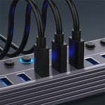 U310 10-in-1 USB 3.0 Extension HUB Stazione di ricarica USB con interruttore individuale, U310