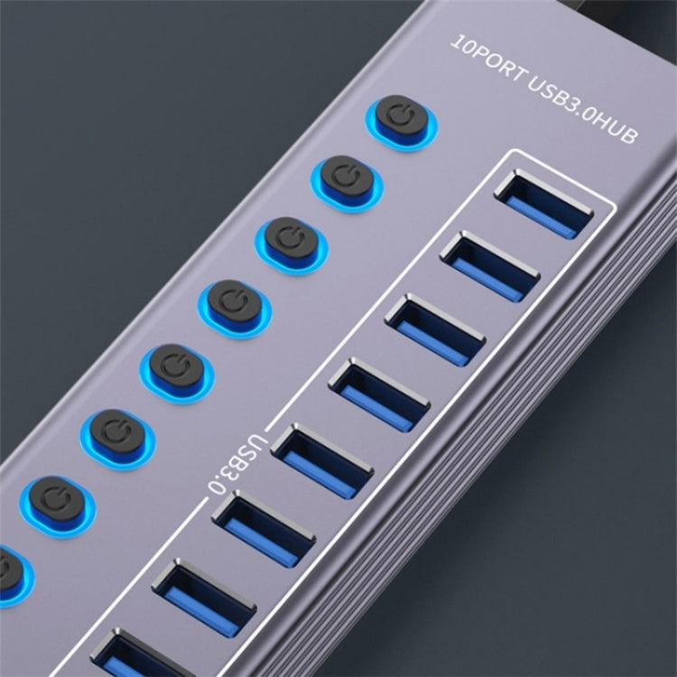 U310 10-in-1 USB 3.0 Extension HUB Stazione di ricarica USB con interruttore individuale, U310