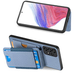 Custodia per telefono con supporto a portafoglio verticale in fibra di carbonio, For Samsung Galaxy A52, For Samsung Galaxy Note20 Ultra, For Samsung Galaxy Note20, For Samsung Galaxy A70 / A70s