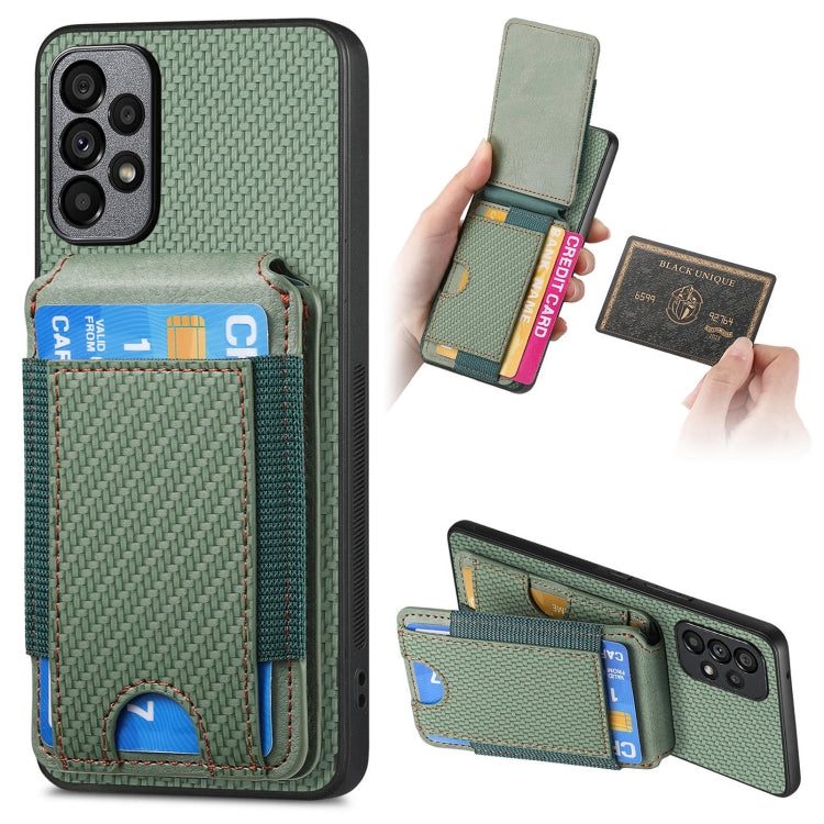 Custodia per telefono con supporto a portafoglio verticale in fibra di carbonio, For Samsung Galaxy A52, For Samsung Galaxy Note20 Ultra, For Samsung Galaxy Note20, For Samsung Galaxy A70 / A70s