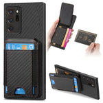 Custodia per telefono con supporto a portafoglio verticale in fibra di carbonio, For Samsung Galaxy A52, For Samsung Galaxy Note20 Ultra, For Samsung Galaxy Note20, For Samsung Galaxy A70 / A70s