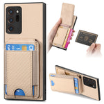 Custodia per telefono con supporto a portafoglio verticale in fibra di carbonio, For Samsung Galaxy A52, For Samsung Galaxy Note20 Ultra, For Samsung Galaxy Note20, For Samsung Galaxy A70 / A70s