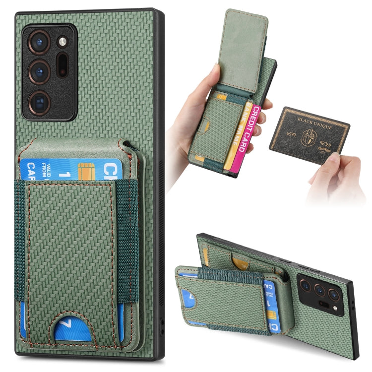 Custodia per telefono con supporto a portafoglio verticale in fibra di carbonio, For Samsung Galaxy A52, For Samsung Galaxy Note20 Ultra, For Samsung Galaxy Note20, For Samsung Galaxy A70 / A70s