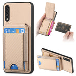 Custodia per telefono con supporto a portafoglio verticale in fibra di carbonio, For Samsung Galaxy A52, For Samsung Galaxy Note20 Ultra, For Samsung Galaxy Note20, For Samsung Galaxy A70 / A70s