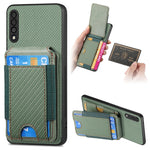 Custodia per telefono con supporto a portafoglio verticale in fibra di carbonio, For Samsung Galaxy A52, For Samsung Galaxy Note20 Ultra, For Samsung Galaxy Note20, For Samsung Galaxy A70 / A70s