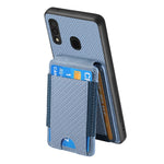 Custodia per telefono con supporto a portafoglio verticale in fibra di carbonio, For Samsung Galaxy A30 / A20 / M10s, For Samsung Galaxy A50 / A50s / A30s, For Samsung Galaxy S8+
