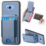 Custodia per telefono con supporto a portafoglio verticale in fibra di carbonio, For Samsung Galaxy A30 / A20 / M10s, For Samsung Galaxy A50 / A50s / A30s, For Samsung Galaxy S8+