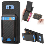 Custodia per telefono con supporto a portafoglio verticale in fibra di carbonio, For Samsung Galaxy A30 / A20 / M10s, For Samsung Galaxy A50 / A50s / A30s, For Samsung Galaxy S8+