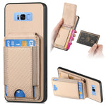 Custodia per telefono con supporto a portafoglio verticale in fibra di carbonio, For Samsung Galaxy A30 / A20 / M10s, For Samsung Galaxy A50 / A50s / A30s, For Samsung Galaxy S8+