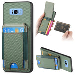Custodia per telefono con supporto a portafoglio verticale in fibra di carbonio, For Samsung Galaxy A30 / A20 / M10s, For Samsung Galaxy A50 / A50s / A30s, For Samsung Galaxy S8+