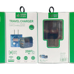 Caricabatterie USB PD3.0 Type-C QC3.0 20W trasparente US