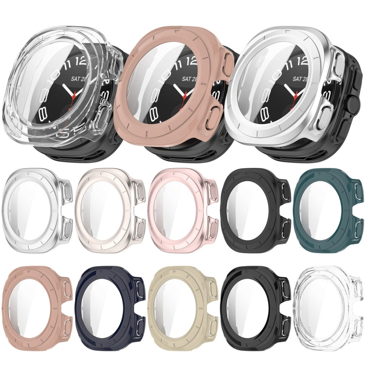 Custodia protettiva impermeabile per orologio integrata con pellicola temperata e PC, For Samsung Galaxy Watch Ultra 47mm / Ultra 2025, For Samsung Galaxy Watch 7 44mm