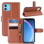 Custodia in pelle Flip orizzontale con texture Litchi per iPhone XIR 2019, con portafoglio, supporto e slot per carte, For iPhone 11, For XIR 2019