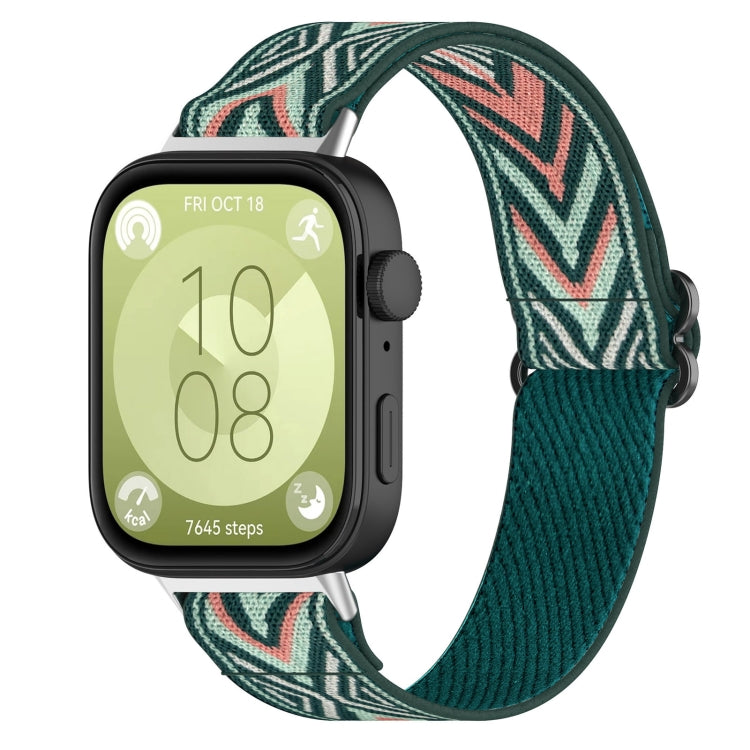 Per Huawei Watch Fit 3 Cinturino elastico in nylon in stile etnico