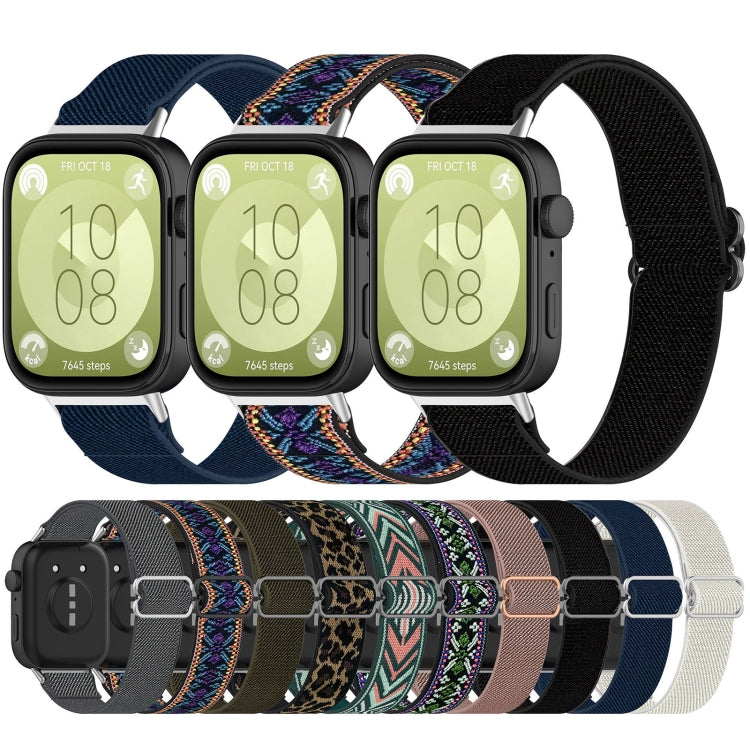 Per Huawei Watch Fit 3 Cinturino elastico in nylon in stile etnico