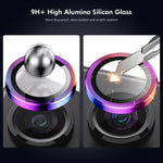 ENKAY Hat-Prince AR 9H Lente posteriore in lega di alluminio Pellicola in vetro temperato, For iPhone 16 Pro / 16 Pro Max