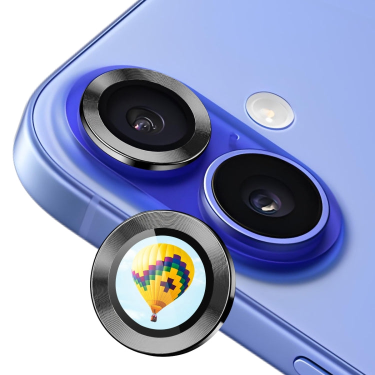 ENKAY Hat-Prince AR 9H Lente posteriore in lega di alluminio Pellicola in vetro temperato, For iPhone 16 / 16 Plus