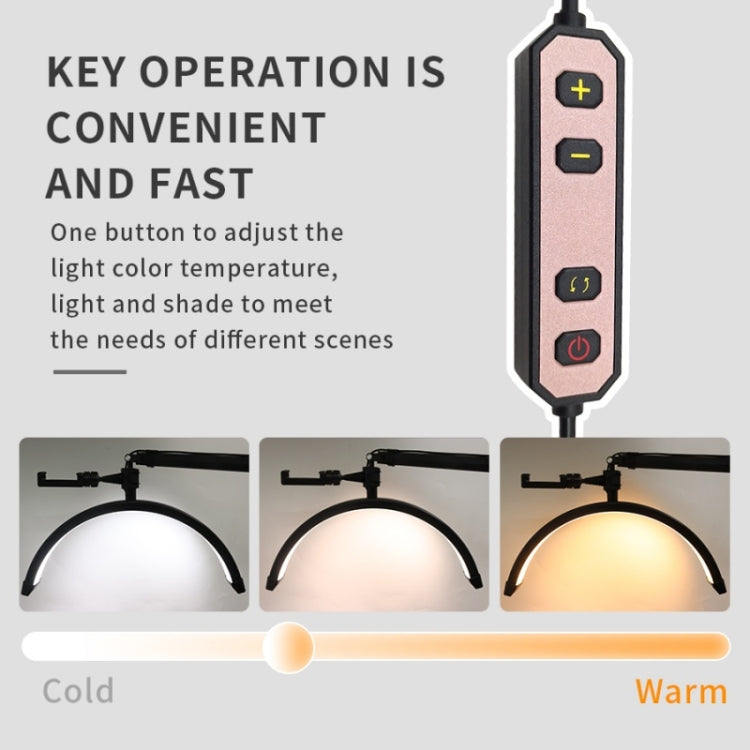 Lampada tecnologica per ciglia a mezza luna con luminosità regolabile HD-M3X Pro da 16 pollici, US Plug, EU Plug, UK Plug, AU Plug