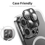 ENKAY Pellicola in vetro temperato antiriflesso per obiettivo della fotocamera in lega di alluminio, For iPhone 16 Pro / 16 Pro Max