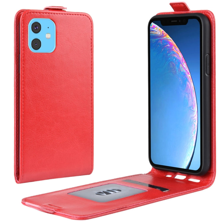 R64 Texture Custodia in pelle pieghevole orizzontale a piega singola per iPhone XIR 2019, con supporto, slot per carte e portafoglio, For iPhone 11