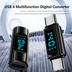 Adattatore digitale PD 140W Type-C con display e trasmissione 8K
