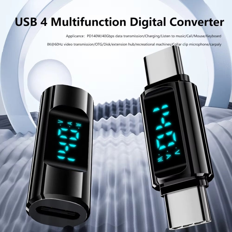 Adattatore digitale PD 140W Type-C con display e trasmissione 8K