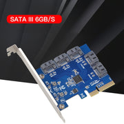 Scheda controller PCIe x4 SATA III 6 Gb/s non RAID a 5 porte, PCIE 3.0-4X to 5 x SATA