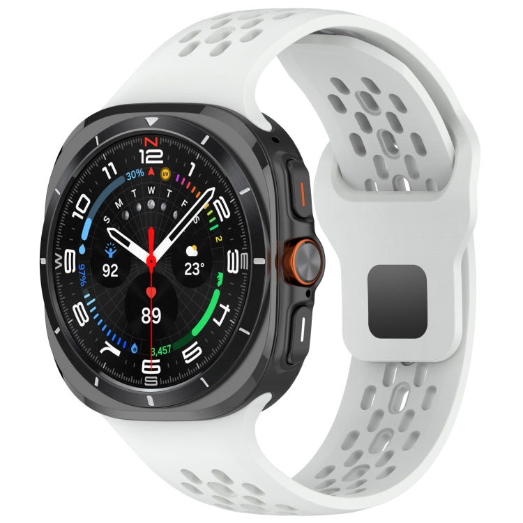 Cinturino per orologio traspirante in silicone con fibbia inversa, For Samsung Galaxy Watch Ultra 47mm / Ultra 2025
