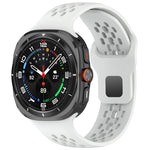 Cinturino per orologio traspirante in silicone con fibbia inversa, For Samsung Galaxy Watch Ultra 47mm / Ultra 2025