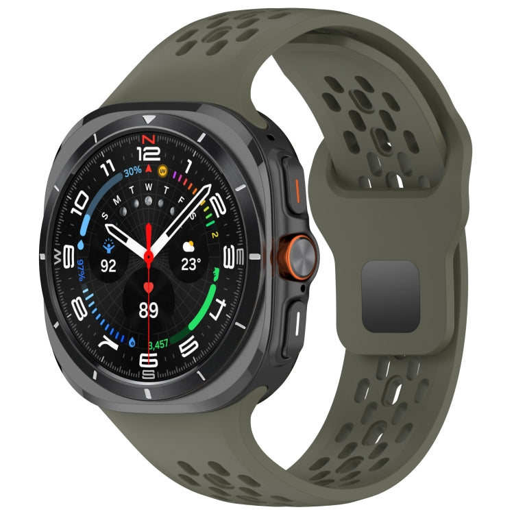 Cinturino per orologio traspirante in silicone con fibbia inversa, For Samsung Galaxy Watch Ultra 47mm / Ultra 2025