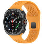 Cinturino per orologio traspirante in silicone con fibbia inversa, For Samsung Galaxy Watch Ultra 47mm / Ultra 2025