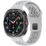 Cinturino per orologio traspirante in silicone con fibbia inversa, For Samsung Galaxy Watch Ultra 47mm / Ultra 2025