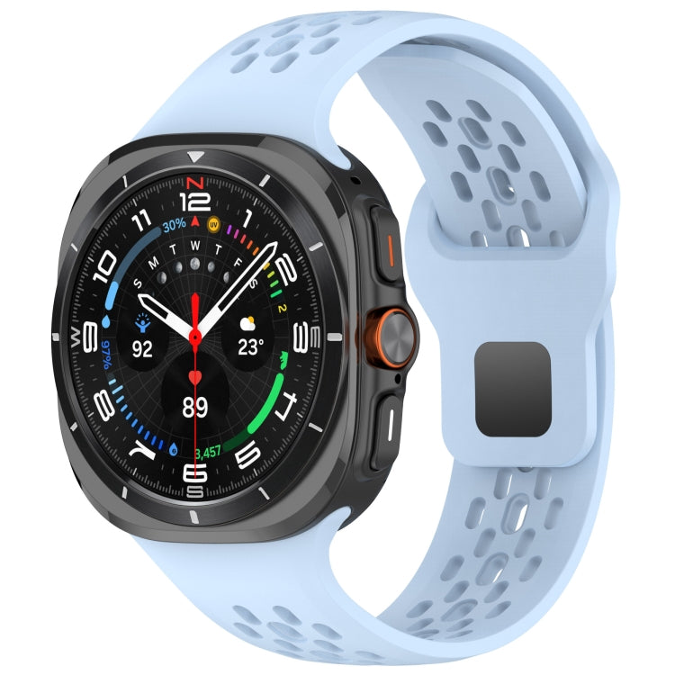 Cinturino per orologio traspirante in silicone con fibbia inversa, For Samsung Galaxy Watch Ultra 47mm / Ultra 2025