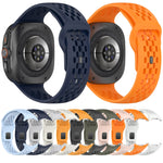 Cinturino per orologio traspirante in silicone con fibbia inversa, For Samsung Galaxy Watch Ultra 47mm / Ultra 2025