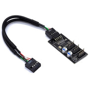 Cavo di prolunga YNS-02 Scheda madre USB 2.0 9 pin a 3x 9 pin Adattatore, YNS-02