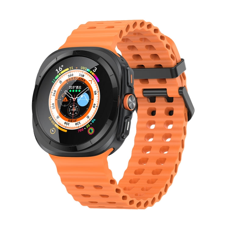 Cinturino per orologio in silicone Ocean Dual Row Hole, For Samsung Galaxy Watch Ultra 47mm / Ultra 2025