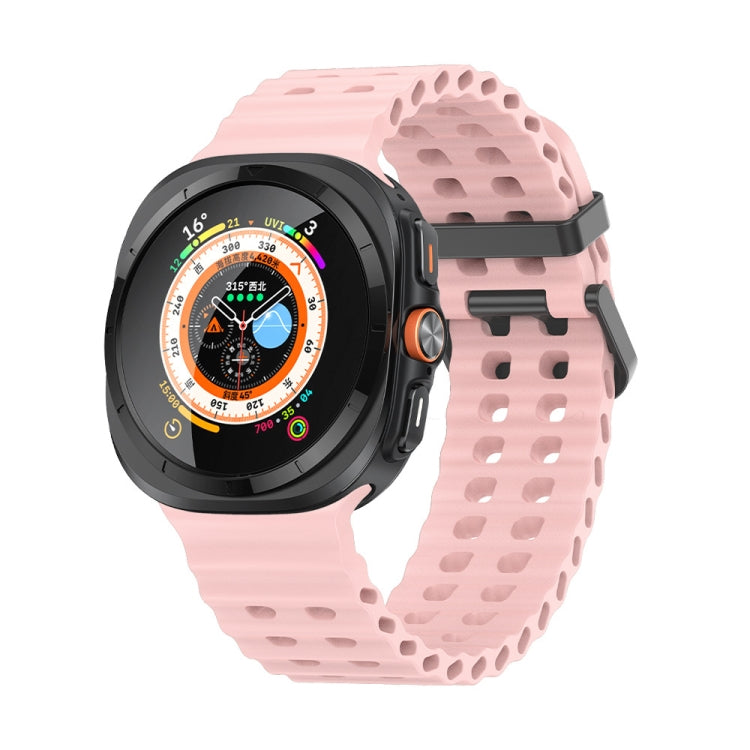 Cinturino per orologio in silicone Ocean Dual Row Hole, For Samsung Galaxy Watch Ultra 47mm / Ultra 2025