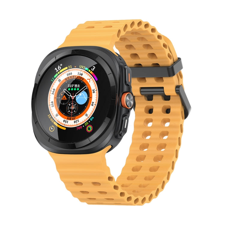 Cinturino per orologio in silicone Ocean Dual Row Hole, For Samsung Galaxy Watch Ultra 47mm / Ultra 2025