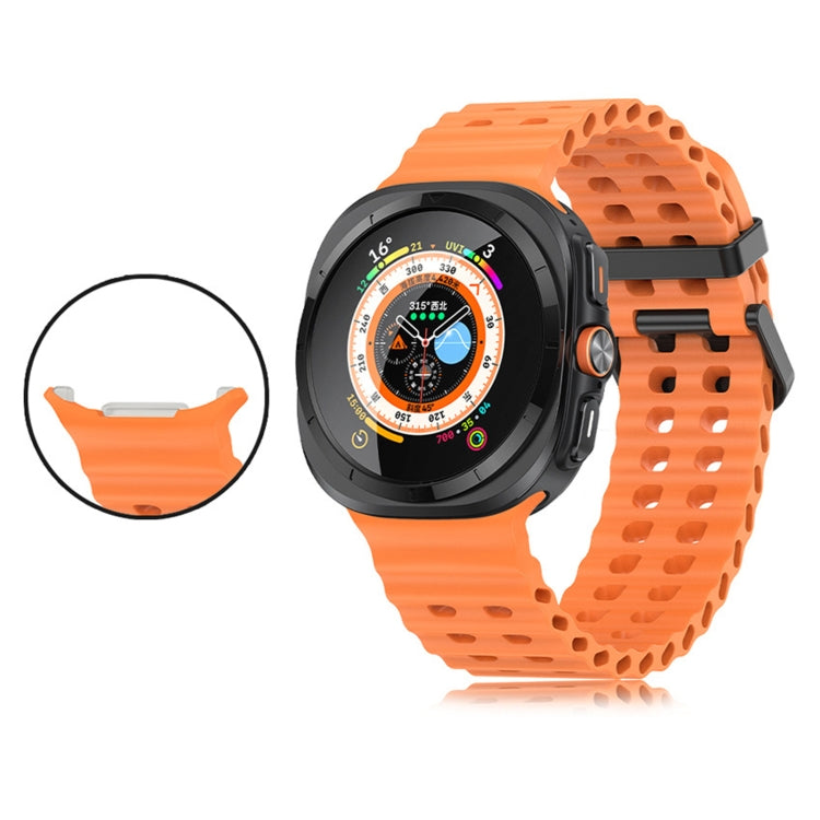 Cinturino per orologio in silicone Ocean Dual Row Hole, For Samsung Galaxy Watch Ultra 47mm / Ultra 2025