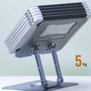 Supporto da tavolo girevole per notebook con dissipazione del calore G69, supporto pieghevole in lega di alluminio per laptop, G69
