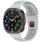 Per Samsung Galaxy Watch Ultra 47 mm fori stile cinturino in silicone tinta unita con fibbia quadrata