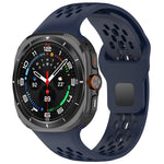 Per Samsung Galaxy Watch Ultra 47 mm fori stile cinturino in silicone tinta unita con fibbia quadrata