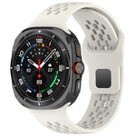 Per Samsung Galaxy Watch Ultra 47 mm fori stile cinturino in silicone tinta unita con fibbia quadrata